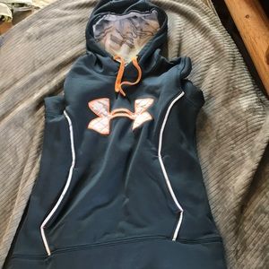 Blue/Gray UA hoodie with orange & white/gray hood